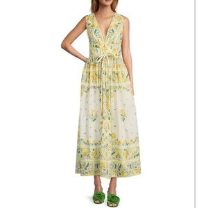 Antonio Melanix Style by Simkins Hannah Poplin V-Neck Sleeveless Belted  Dress